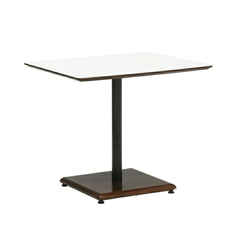 カリモク60+ カフェテーブル（メラミンホワイト/ウォールナット色塗装 
