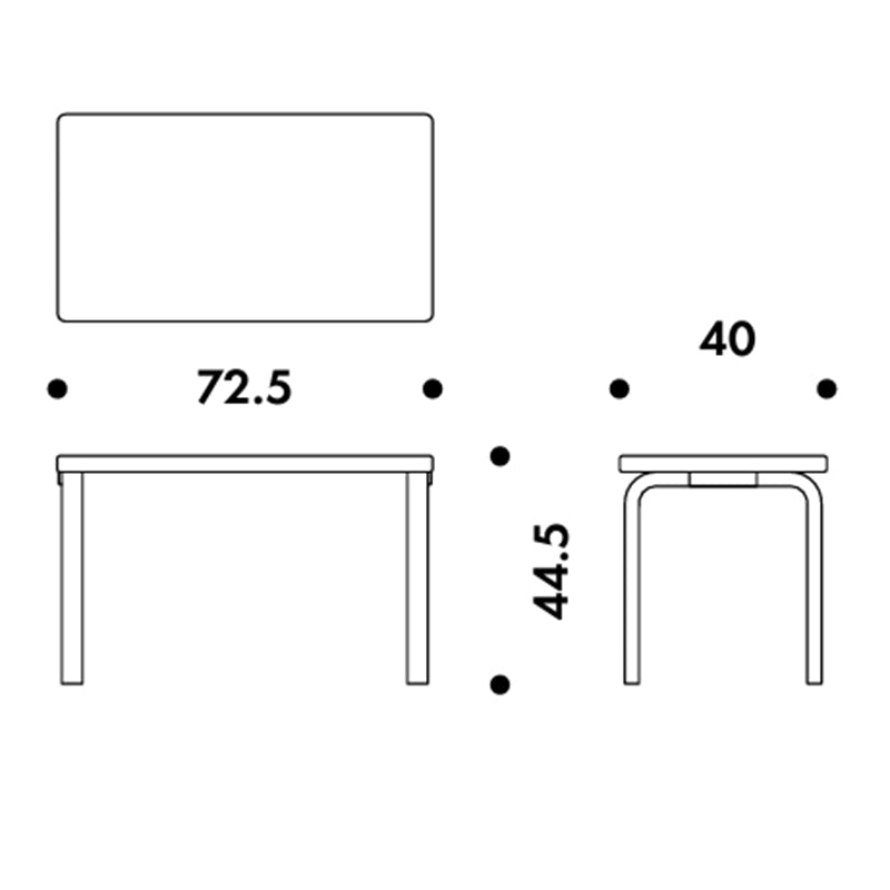 Artek（アルテック）ベンチ 153A／153B／168B  ソリッド トップ